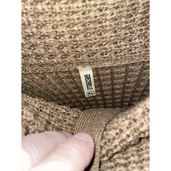 Grecerelle Women’s Wrapover Cardigan Size XL Brown Acrylic Going Out Party Style - Picture 2 of 12